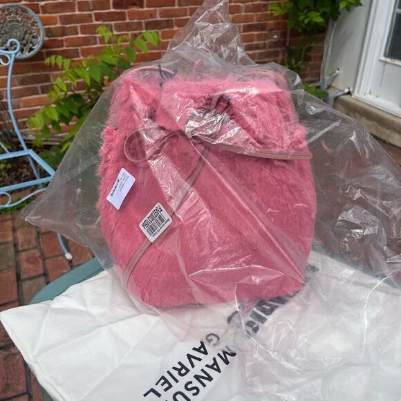 Mansur Gavriel Faux Fur Bucket Bag NWT - Picture 8 of 14